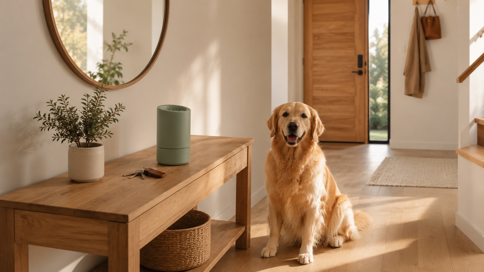 PawPure on entryway table